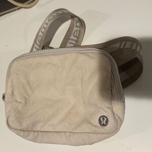 Lululemon Cream Crossbody Belt Bag